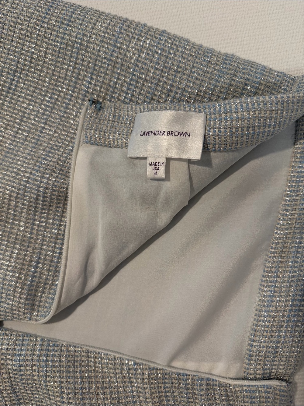 Lavender Brown Silver-Blue Textured Lined Women’s Shorts Size M NWOT - Picture 2 of 8
